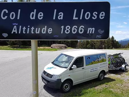 Navette et remorque VTT - Retour d'Olette