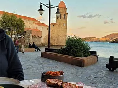Restaurant Chez Simone face à la baie de Collioure